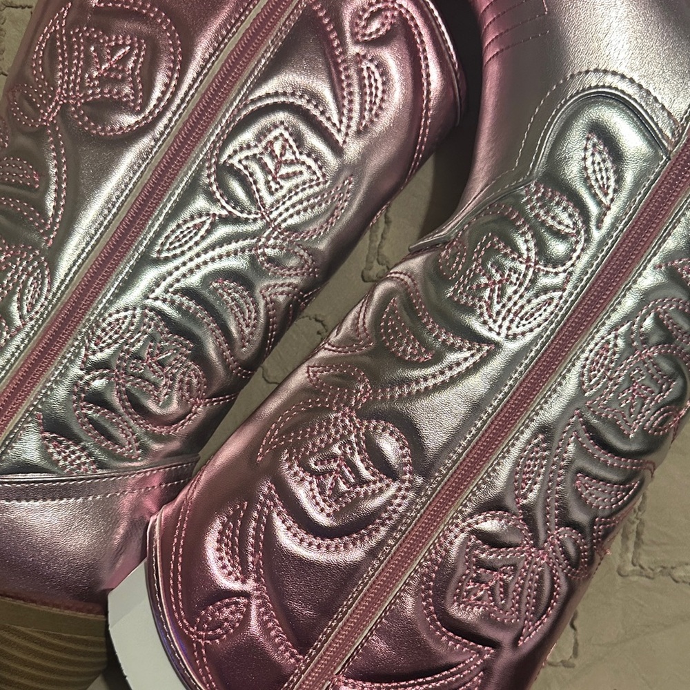 Steve Madden Girl’s Metallic Cowboy Boots, Brand new, size 5 - Picture 9 of 11
